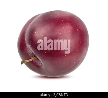 Plum isoliert auf weißem Hintergrund Stockfoto