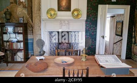 Das Chaucer im Kelmscott Manor mit Blick auf das Zimmer Stockfoto