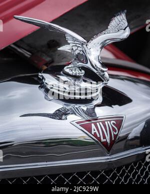 Alvis-Emblem Stockfoto