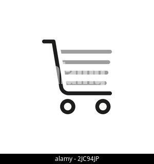 Einfache Shopping Cart-Symbole. Web-Symbol für Online-Shop, aus verschiedenen Warenkorb Symbole in verschiedenen Formen. Kontaktieren Sie uns Web-Icons im Linienstil. Bearbeitbare Vect Stock Vektor