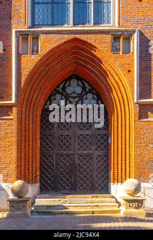 Tor zur Marienkirche in Danzig, Polen. Reisen Stockfoto