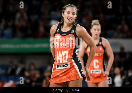 11.. Juni 2022; Ken Rosewall Arena, Sydney, New South Wales, Australien; Australian Suncorp Super Netball, Giants Netball versus Sunshine Coast Lightning; Amy Parmenter of the Giants Credit: Action Plus Sports Images/Alamy Live News Stockfoto