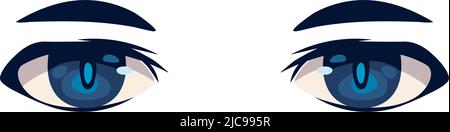 Anime Augen aus der Nähe Stock Vektor