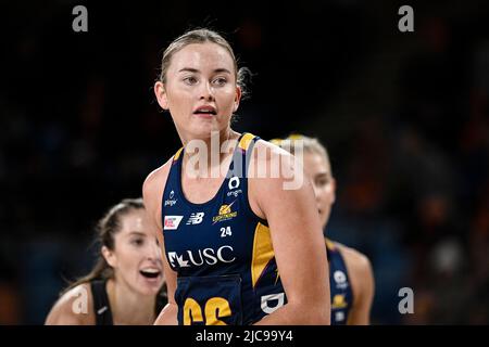 11.. Juni 2022; Ken Rosewall Arena, Sydney, New South Wales, Australien; Australian Suncorp Super Netball, Giants Netball gegen Sunshine Coast Lightning; Reilley Batcheldor of the Lightning Credit: Action Plus Sports Images/Alamy Live News Stockfoto