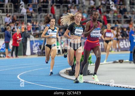 Frauen 5000 Meter bei der P-T-S Leichtathletik-Treffen auf dem Sportgelände von x-Bionic Sphere® in Šamorín, Slowakei, 9. Juni 2022 Stockfoto