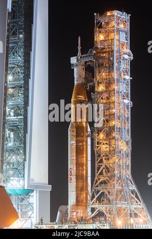 NASA Space Launch System Rollout 2 Stockfoto