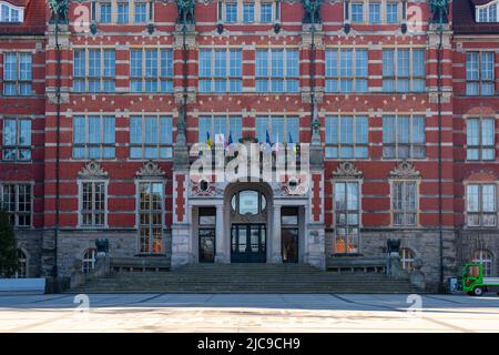 Danzig, Polen - 11. März 2022: Das Hauptgebäude der Technischen Universität Danzig Stockfoto