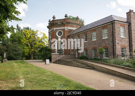 Eine von der National Lottery finanzierte und vollständig restaurierte Orleans House Gallery - eine palladianische Villa in Twickenham, Südwestlondon, England, Großbritannien Stockfoto