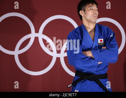 27.. JULI 2021 - TOKIO, JAPAN: NAGASE Takaori aus Japan im Halbfinale der Judo Men -81 kg bei den Olympischen Spielen 2020 in Tokio (Foto: Mickael Cha Stockfoto