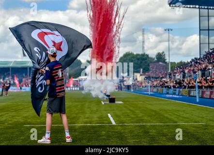 London, Großbritannien. 11.. Juni 2022. Bereit für das Halbfinale des Gallagher Premiership Rugby zwischen Saracens und Harlekins im StoneX Stadium, London, England am 11. Juni 2022. Foto von Phil Hutchinson. Nur zur redaktionellen Verwendung, Lizenz für kommerzielle Nutzung erforderlich. Keine Verwendung bei Wetten, Spielen oder Veröffentlichungen einzelner Clubs/Vereine/Spieler. Kredit: UK Sports Pics Ltd/Alamy Live Nachrichten Stockfoto