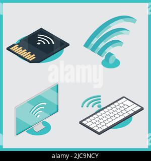 internet-WiFi-Technologie Stock Vektor