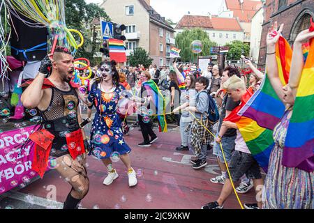 Breslau, Polen. 11.. Juni 2022. Jun 11 2022 Breslauer Gleichstellungsmarsch unterstützt LGBT in Breslau in Polen (Foto: © Krzysztof Kaniewski/ZUMA Press Wire) Stockfoto