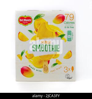 Del Monte Mango Iced Smoothie, 3 Stück Stockfoto