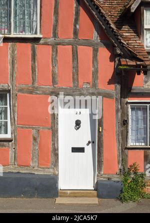 Haus mit Pargeting in Lavenham Stockfoto