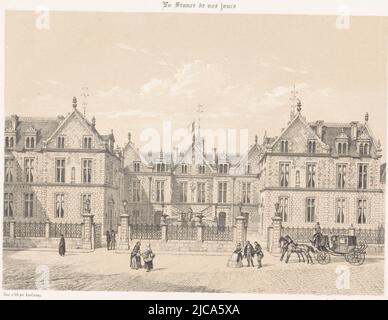 Ansicht von Orl, Druckerei: Léon Auguste Asselineau, (auf Objekt erwähnt), Zeichner: Léon Auguste Asselineau, (auf Objekt erwähnt), Drucker: Destouches, (auf Objekt erwähnt), Druckerei: Rouen, Zeichner: Rouen, Drucker: Paris, Verlag: Paris, 1853 - 1856, Papier, H 291 mm × B 434 mm Stockfoto