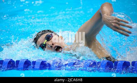 28.. JULI 2021 - TOKIO, JAPAN: Ohashi Yui aus Japan beim Medley-Finale der Frauen 200m bei den Olympischen Spielen in Tokio 2020 in Aktion (Foto: Stockfoto