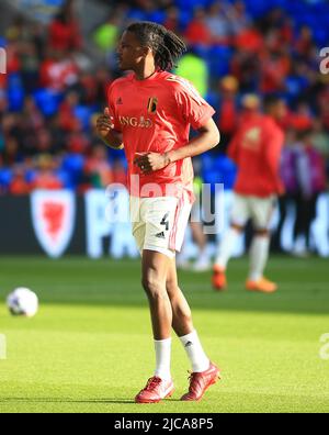 Cardiff City Stadium, Cardiff, Großbritannien. 11.. Juni 2022. UEFA Nations League Fußball, Wales gegen Belgien; Dedryck Boyata von Belgien beim Aufwärmen Credit: Action Plus Sports/Alamy Live News Stockfoto