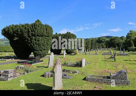 Cemetery, Brecon Road, Hay-on-Wye, Brecknockshire, Powys, Wales, Großbritannien, Großbritannien, Großbritannien, Großbritannien, Europa Stockfoto