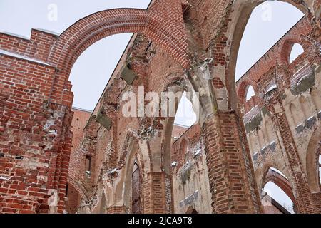 Schneelandschaft in Estland in der Nähe der russischen Grenze Stockfoto