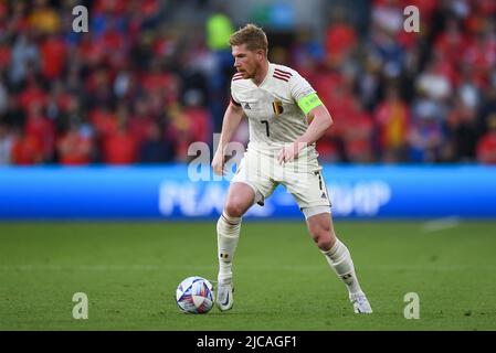 Cardiff, Großbritannien. 11.. Juni 2022. Kevin De Bruyne aus Belgien, in Aktion während des Spiels Credit: News Images /Alamy Live News Stockfoto