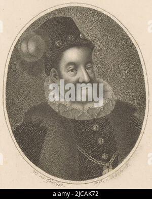 Porträt Rudolf II. Von Habsburg, Deutscher Kaiser, Druckerei: Schenck, Zwischenzeichner: Jan Gladysz, 1700 - 1799, Papier, H 153 mm - B 108 mm Stockfoto