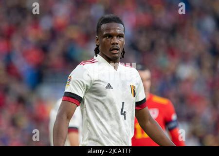 Cardiff, Wales, Großbritannien. 8.. Juni 2022. Dedryck Boyata von Belgien während des UEFA Nations League-Spiels zwischen Wales und Belgien im Cardiff City Stadium. Kredit: Mark Hawkins/Alamy Live Nachrichten Stockfoto