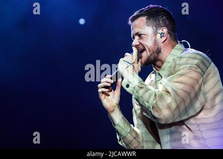 Mailand, Italien. 11.. Juni 2022. Imagine Dragons im Konzert beim IDAYS Festival in Mailand, Italien, am 11 2022. Juni. Kredit: Mairo Cinquetti/Alamy Live Nachrichten Stockfoto