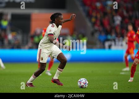 Dedryck Boyata von Belgien während des UEFA Nations League-Spiels zwischen Wales und Belgien im Cardiff City Stadium, Cardiff, Wales am 11. Juni 2022. Foto von Scott Boulton. Nur zur redaktionellen Verwendung, Lizenz für kommerzielle Nutzung erforderlich. Keine Verwendung bei Wetten, Spielen oder Veröffentlichungen einzelner Clubs/Vereine/Spieler. Kredit: UK Sports Pics Ltd/Alamy Live Nachrichten Stockfoto