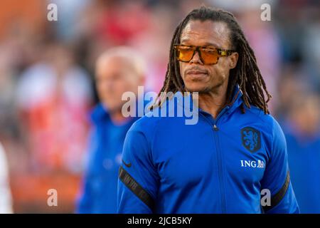 Rotterdam, Niederlande. 12.. Juni 2022. Edgar Davids während des UEFA Nations League-, League A-, Gruppen-4-Spiels zwischen den Niederlanden und Polen im Feijenoord 'De Kuip'-Stadion in Rotterdam, Niederlande am 11. Juni 2022 (Foto von Andrew SURMA/ Quelle: SIPA USA/Alamy Live News Stockfoto