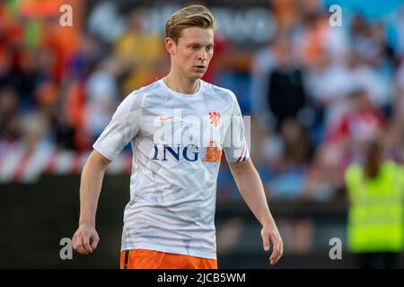 Rotterdam, Niederlande. 12.. Juni 2022. Frenkie de Jong aus den Niederlanden während des UEFA Nations League-, League A-, Gruppen-4-Spiels zwischen den Niederlanden und Polen am 11. Juni 2022 im Feijenoord 'De Kuip'-Stadion in Rotterdam, Niederlande (Foto von Andrew SURMA/ Quelle: SIPA USA/Alamy Live News Stockfoto