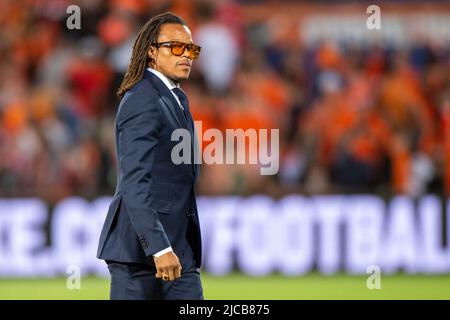 Rotterdam, Niederlande. 12.. Juni 2022. Edgar Davids nach dem Spiel der UEFA Nations League, League A, Gruppe 4 zwischen den Niederlanden und Polen im Feijenoord 'De Kuip' Stadion in Rotterdam, Niederlande am 11. Juni 2022 (Foto von Andrew SURMA/ Quelle: SIPA USA/Alamy Live News Stockfoto