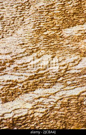 Makroansicht von Dutzenden von Terrassenlagen in Yellowstone Stockfoto