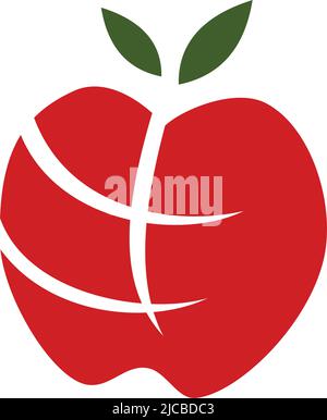 apple World Logo Icon Illustration Markenidentität Stock Vektor