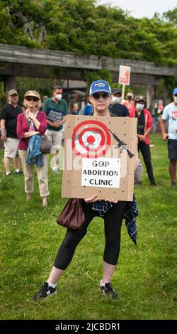 March for Our Lives 2022, Boston, MA, USA: Tausende versammelten sich am Ufer von Boston, als über 450 Demonstrationen gegen Waffengewalt in den USA stattfanden Stockfoto