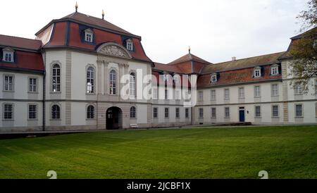 Schloss Fasanerie, ursprünglich Schloss Adolphseck genannt, Palastkomplex aus dem Jahr 1700s, bei Fulda, Innenhof-Fassade, Eichenzell, Deutschland Stockfoto