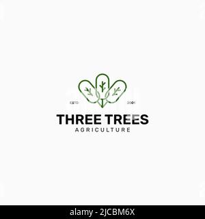 Natur Baum Vektor Illustration Logo Design. Baum Vektor-Symbol. Natur Logo Illustration Stock Vektor