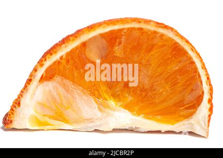 Getrocknete Mandarinen isoliert auf weißem Hintergrund Stockfoto