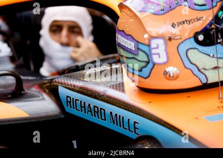 RICCIARDO Daniel (aus), McLaren F1 Team MCL36, Portrait während des Formel 1 Großen Preises von Aserbaidschan 2022, 8. Lauf der FIA Formel 1 Weltmeisterschaft 2022, auf dem Baku City Circuit, vom 10. Bis 12. Juni 2022 in Baku, Aserbaidschan - Foto DPPI Stockfoto