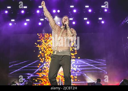 11/06/2022 - amerikanische Popband IMAGINE DRAGONS spielt live auf den I-Days 2022 in Mailand, Italien Stockfoto