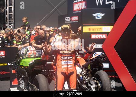 21 RINALDI Michael Ruben ITA Ducati Panigale V4R während der Motul FIM Superbike Championship - Italienische Runde Sonntagsrennen während der Superbikes - Stockfoto