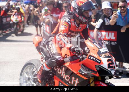 21 RINALDI Michael Ruben ITA Ducati Panigale V4R während der Motul FIM Superbike Championship - Italienische Runde Sonntagsrennen während der Superbikes - Stockfoto