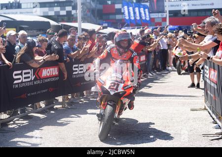 21 RINALDI Michael Ruben ITA Ducati Panigale V4R während der Motul FIM Superbike Championship - Italienische Runde Sonntagsrennen während der Superbikes - Stockfoto