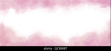 Handgezeichnetes abstraktes Aquarell-Banner. Aquarell gemalter Hintergrund mit Platz für Text. Stockfoto