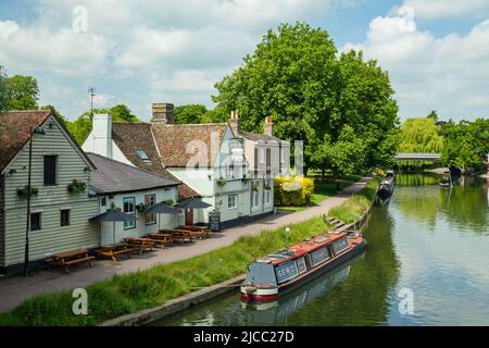 Frühlingsmittag auf dem River Cam in Cambridge, England. Stockfoto