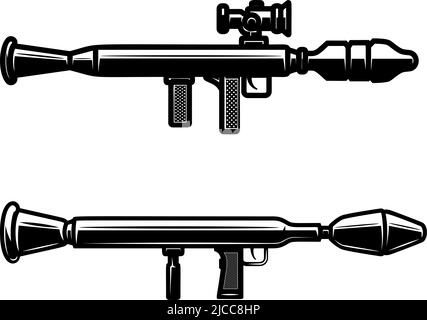 Abbildung des Granatwerfer . Designelement für Logo, Etikett, Schild, Emblem. Vektorgrafik Stock Vektor