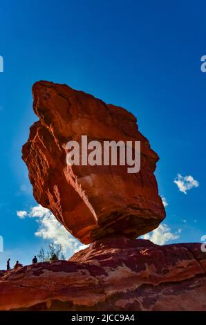 The Balanced Rock, Leaning Rock. Der Garten der Götter, Colorado, USA Stockfoto