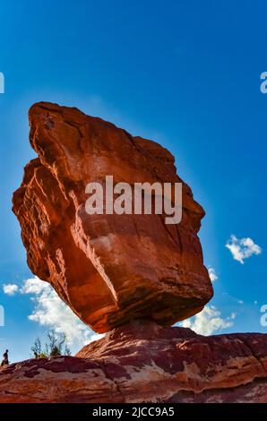 The Balanced Rock, Leaning Rock. Der Garten der Götter, Colorado, USA Stockfoto