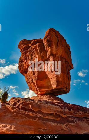 The Balanced Rock, Leaning Rock. Der Garten der Götter, Colorado, USA Stockfoto