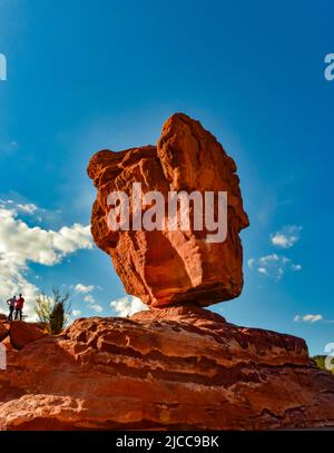 The Balanced Rock, Leaning Rock. Der Garten der Götter, Colorado, USA Stockfoto