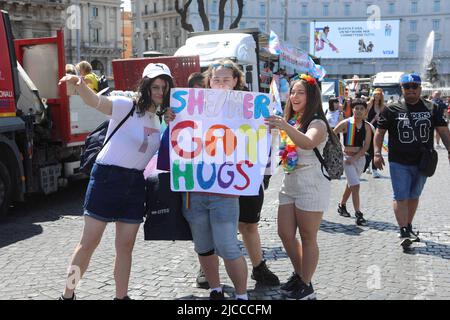 Rom, Italien. 11.. Juni 2022. Roma Pride 2020. In diesem Bild: (Foto von Paolo Pizzi/Pacific Press) Quelle: Pacific Press Media Production Corp./Alamy Live News Stockfoto